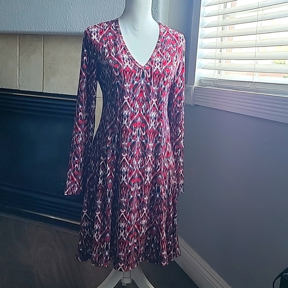 Karen Kane large, multicolored patterned dress